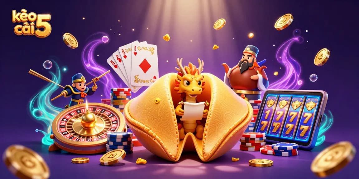 Experience kèo nhà cái 5 through an intricate 3D scene featuring rich casino elements and vibrant details.
