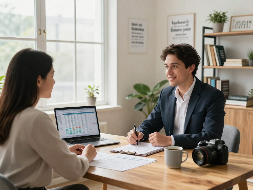 Consultation on debt consolidation in a welcoming home office setting.